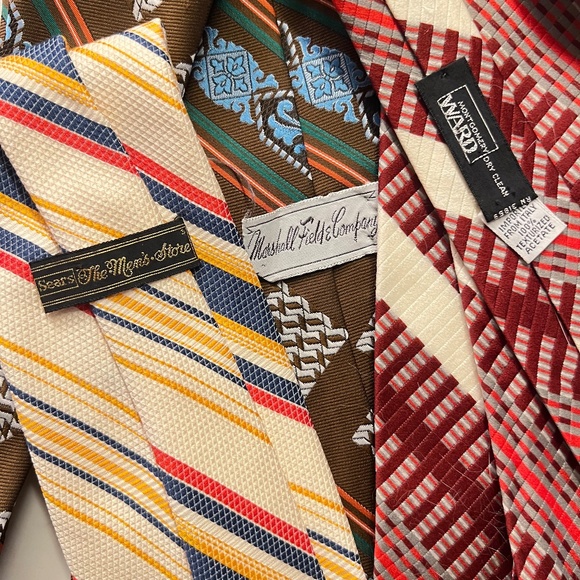 Vintage Ties | Three Retro Ties 70s Ties Sears, Marshall Field, Montgomery Ward - Picture 4 of 16